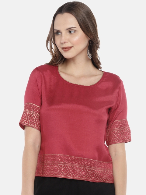 

Ethnicity Women Red Solid Top