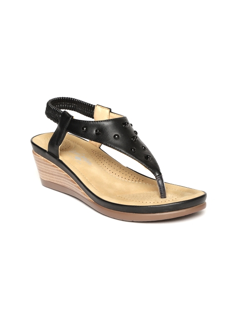 

Lee Cooper Women Black Embellished Wedges