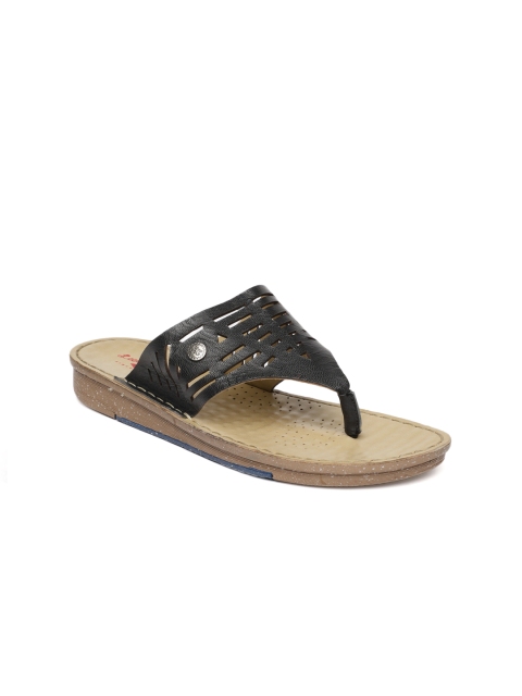

Lee Cooper Women Black Solid Open Toe Flats