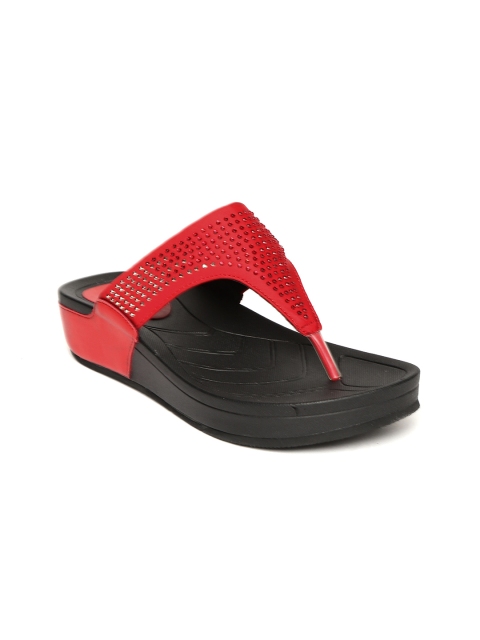 

Lee Cooper Women Red Embellished Flatforms