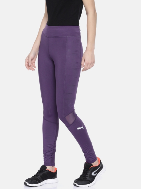 

Puma Women Purple Solid Ignite Long Graphic Tights