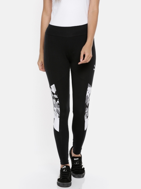 

Puma Women Black & White XTG Printed Tights