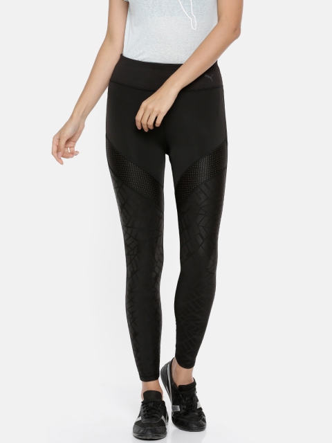 

Puma Women Black AOP Printed Show Off Tights