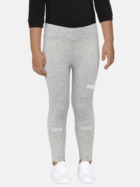 

Puma Girls Grey Amplified Ankle-Length Leggings