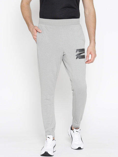 

Puma Men Grey Solid Rebel Bold Pants TR Limestone Joggers