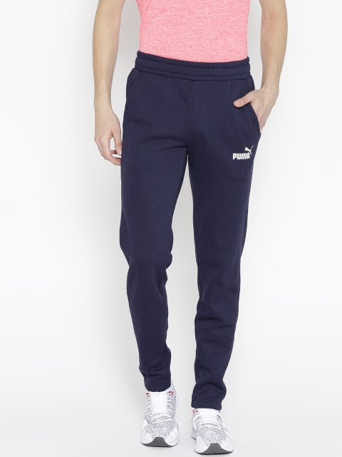 

Puma Men Navy Blue Solid ESS Slim Track Pants