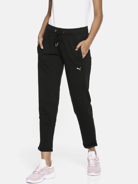 

Puma Men Black Slim Fit Solid Trackpants