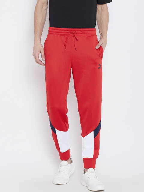 

Puma Men Red & White Colourblocked Track Pants