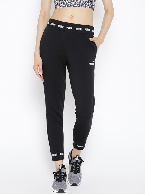 

Puma Women Black Solid Amplified TR CL Cropped Joggers