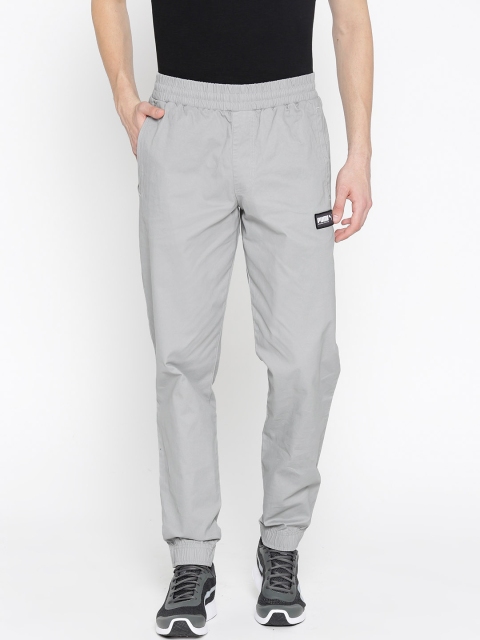 

Puma Men Grey Solid Fusion Joggers