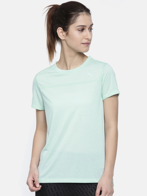 

Puma Women Blue Solid Dry-Cell T-Shirt