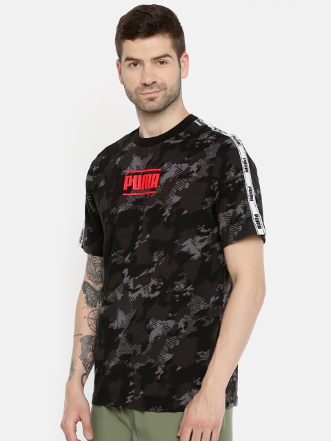 

Puma Men Camo Pack AOP Black Printed Round Neck T-shirt