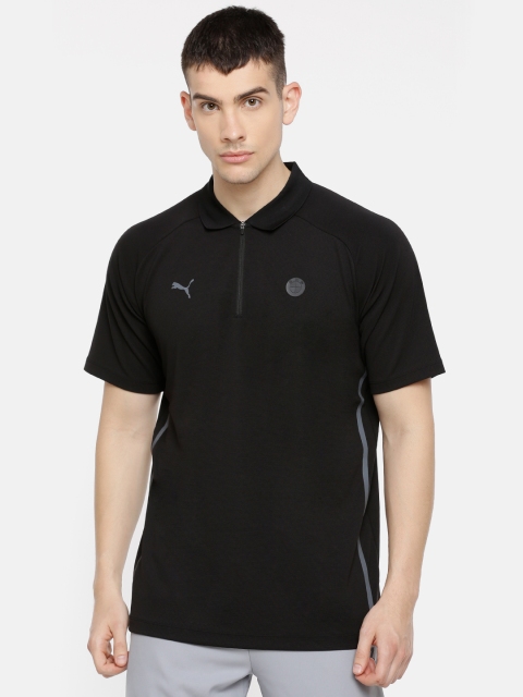 

PUMA Motorsport Men Black Solid BMW MMS Tech Polo T-shirt