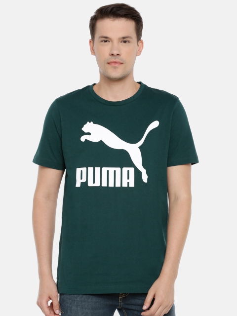 

Puma Men Green & White Classics Logo Ponderosa Pine Printed T-shirt