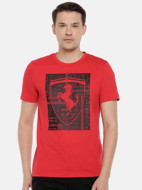 

PUMA Motorsport Men Red Printed Ferrari Big Shield Rosso Corsa T-shirt
