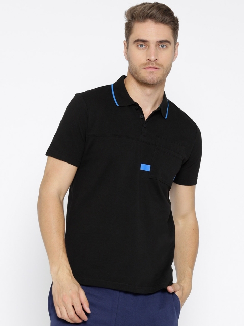 

PUMA Motorsport Men Black Solid MAPM Polo Collar T-shirt