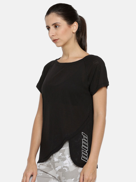 

Puma Women Black Solid SpotLite dryCELL Top