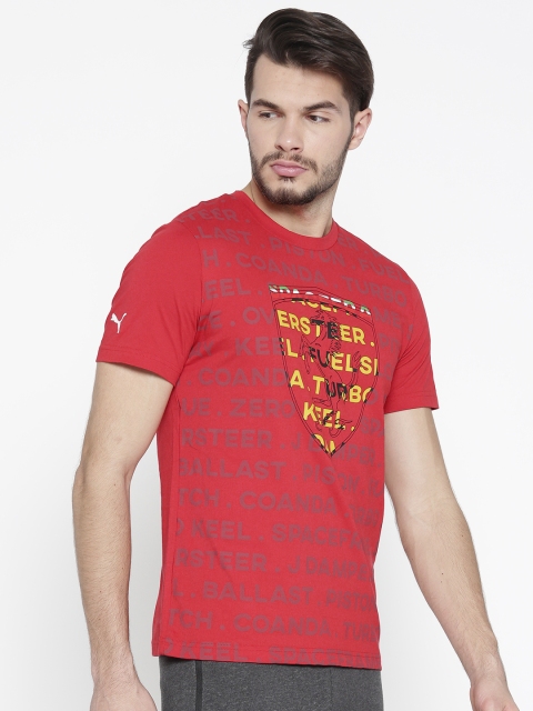 

PUMA Motorsport Men Red Printed Scuderia Ferrari Big Shield T-shirt
