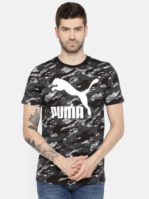 

Puma Men Black & Grey Printed Classics AOP Round Neck T-Shirt