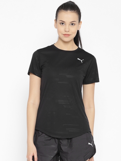 

Puma Women Black Ignite Graphic Print Round Neck T-shirt