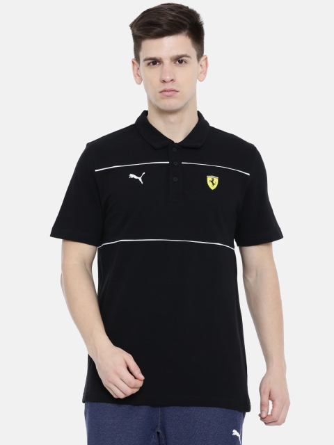 

PUMA Motorsport Men Black Solid SF Polo T-shirt