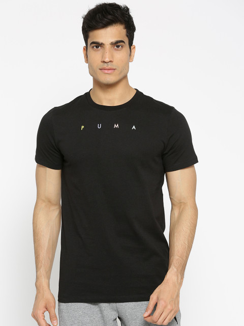 

Puma Men Black Solid Fierce Cat T-Shirt