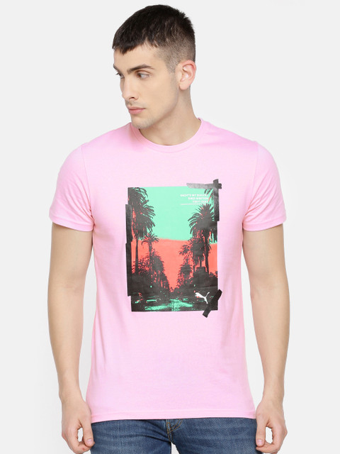

Puma Men Pink Printed T-shirt