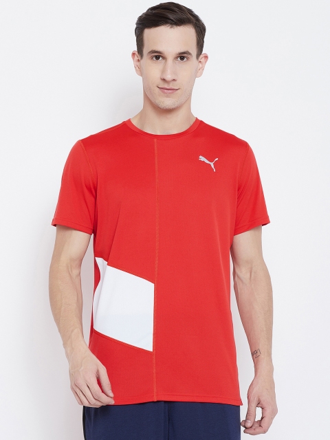 

Puma Men Red Solid Round Neck T-shirt