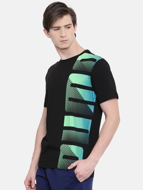 

Puma Men Black Printed Summer Logo T-shirt