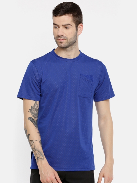 

Puma Men Blue Self Design A.C.E. Graphic DRY-CELL Round Neck T-shirt