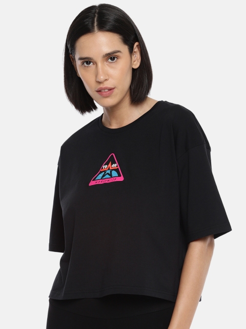 

Puma Women Black Printed Loose Fit TZ Round Neck T-shirt