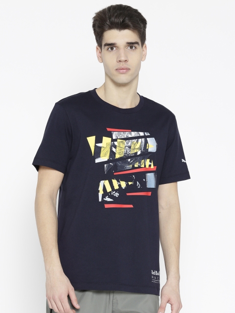 

Puma Men Navy Blue RBR Life Graphic Print T-shirt