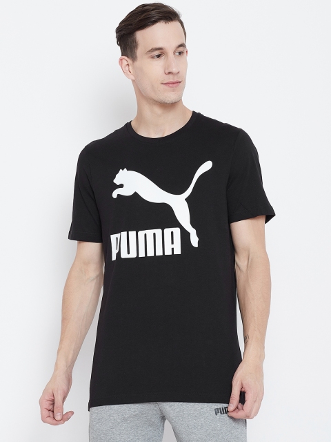 

Puma Men Black Printed Round Neck T-shirt