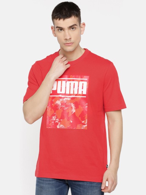 

Puma Men Red Camo High Risk Printed T-shirt
