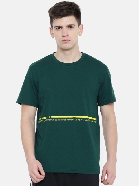

Puma Men Green Printed Energy Triblend DRYCELL T-Shirt