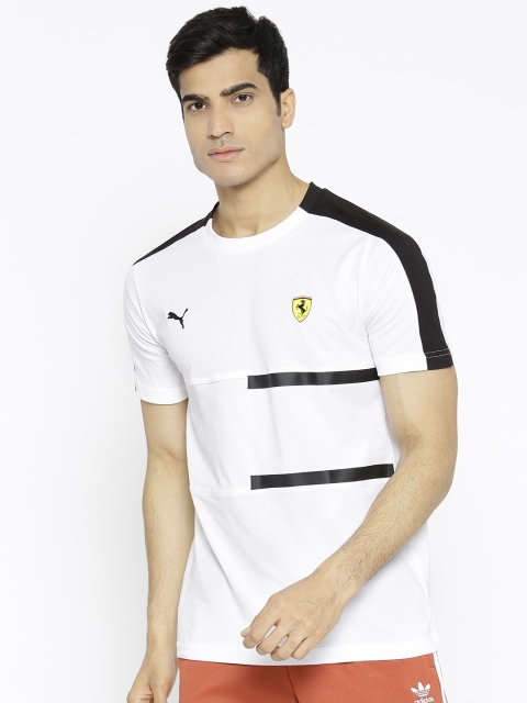 

PUMA Motorsport Men White SF T7 Pure Cotton T-shirt