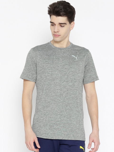 

Puma Men Grey Melange Solid Ignite Heather T-shirt