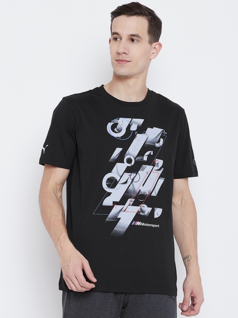 

PUMA Motorsport Men Black Printed Round Neck BMW MMS Graphic T-shirt