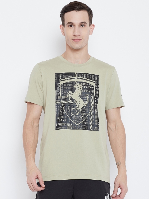 

PUMA Motorsport Men Grey Printed Round Neck Ferrari Big Shield T-shirt