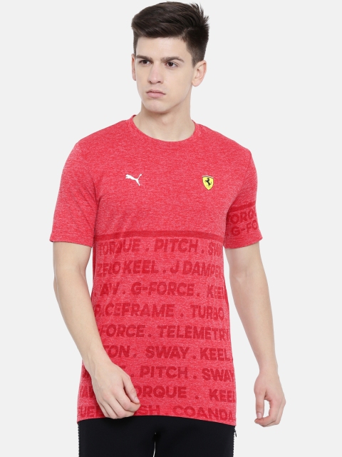 

PUMA Motorsport Men SF evoKNIT Red Printed Round Neck T-shirt