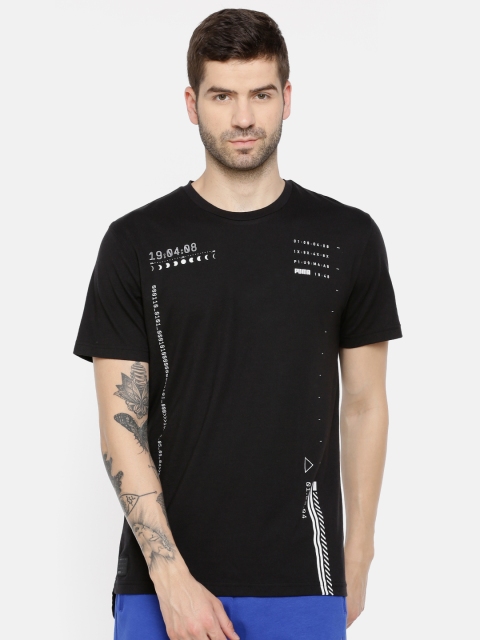 

Puma Men Black Printed N.R.G. Graphic dryCELL Round Neck T-shirt