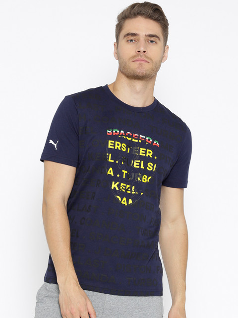 

PUMA Motorsport Men Navy Blue Printed Scuderia Ferrari Big Shield T-shirt