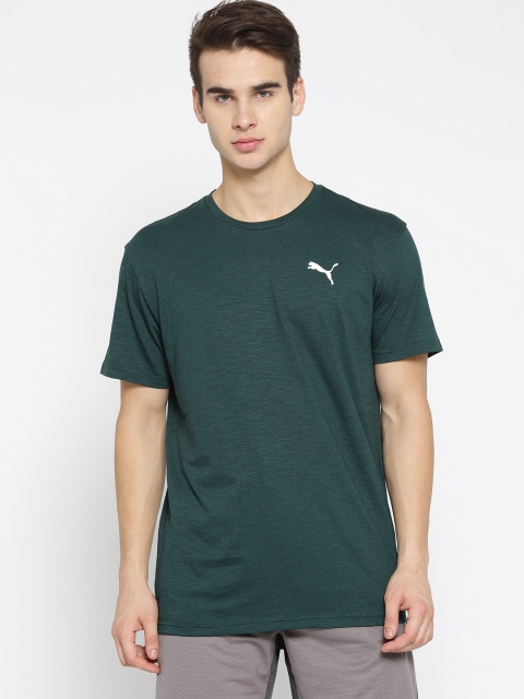 

Puma Men Teal Green Solid Energy SS Round Neck T-shirt