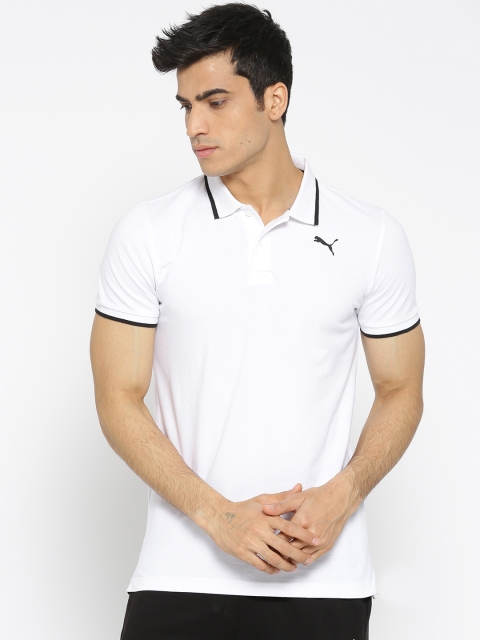

Puma Men White Solid Modern Sports Polo T-Shirt