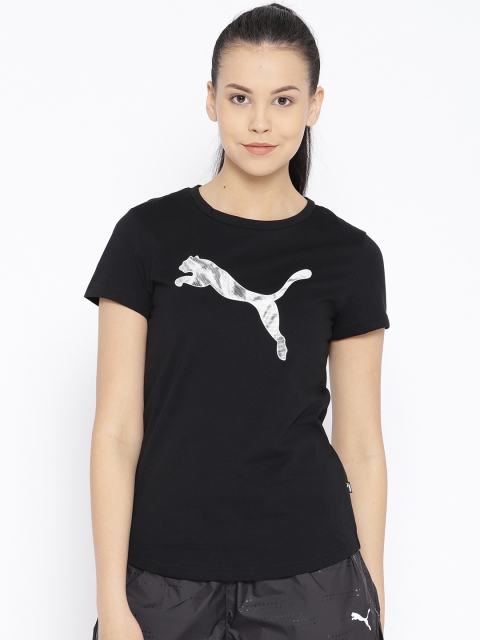 

Puma Women Black KA Cat Print T-Shirt