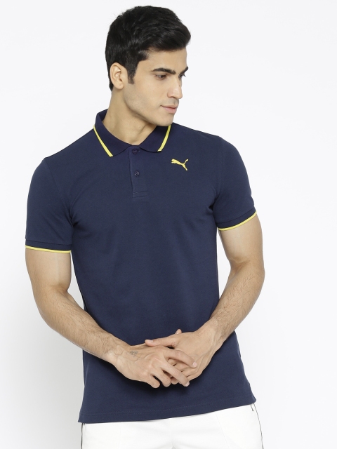 

Puma Men Navy Blue Modern Sports Peacoat Polo Collar T-shirt