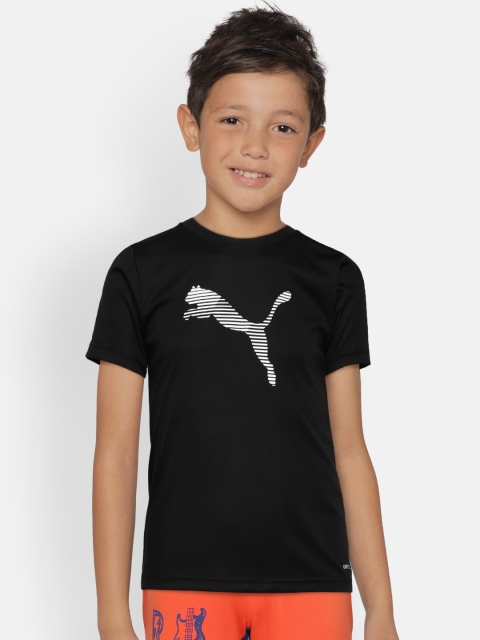 

Puma Boys Black Printed Round Neck T-shirt