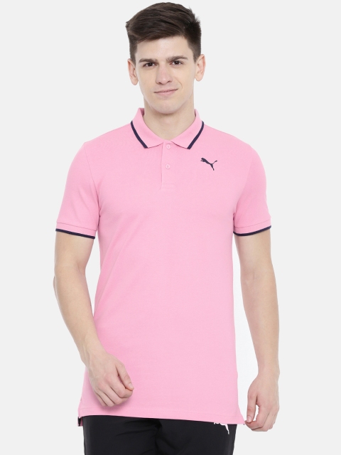 

Puma Men Pink Slim Fit Solid Modern Sports Polo DRYCELL T-Shirt