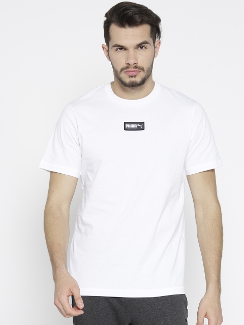 

Puma Men White Solid Fusion T-Shirt