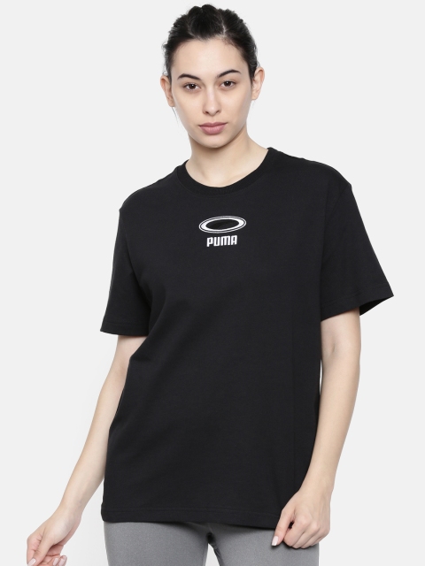 

Puma Women Black Solid OG Round Neck T-shirt